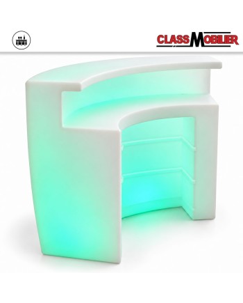 Bar comptoir lumineux courbé LED RGBW sans fil - longueur 175 cm