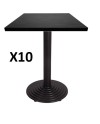 lot de 10 tables 60x60