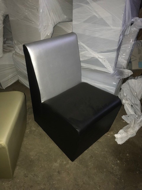 Chauffeuse 45 cm dossier argent