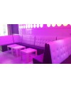 Banquette chicha avec bouton sur mesure