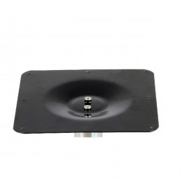 Pied de table pour table de 4 personnes en inox brossé ultra plat