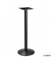 Piètement de table mange debout base ronde en acier noir ultra plat