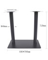 Pied de table pour plateau rectangulaire en acier noir ultra plat