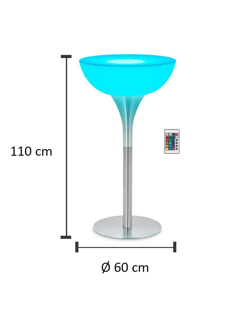 Table lumineuse mange debout
