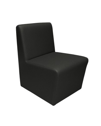 Chauffeuse 1 place - standard (H80xL45xP42 cm) noir - simili cuir grainé - revêtement non feu M2