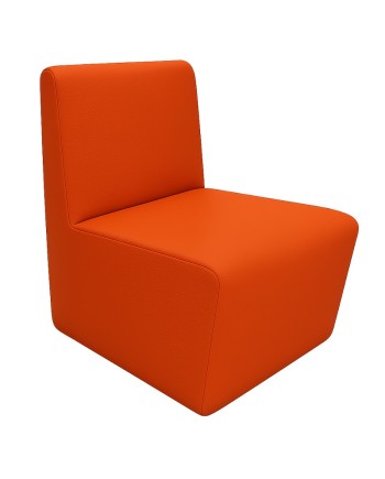 Chauffeuse 1 place - standard (H80xL45xP42 cm) rouge - simili cuir grainé - revêtement non feu M2