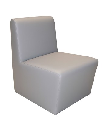 Chauffeuse 1 place - standard (H80xL45xP42 cm) - simili cuir grainé gris- revêtement non feu M2