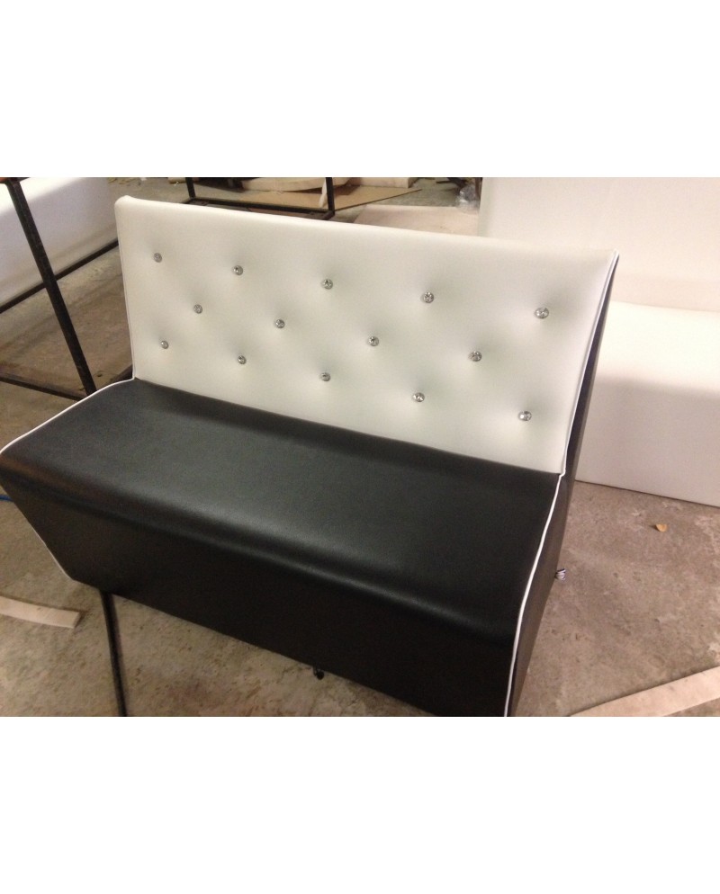 Banquette chicha avec bouton sur mesure