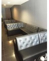 Banquette chicha avec bouton sur mesure
