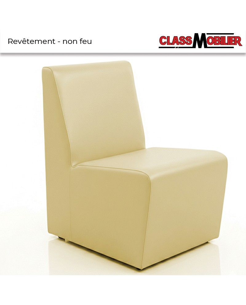 Chauffeuse 1 place - standard (H80xL45xP42 cm) - simili cuir grainé Or - revêtement non feu M2