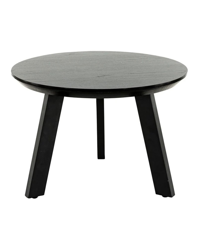 Table basse JOLYNE H42 Ø60 cm - CHR & espace d'accueil - Plateau Mélaminé & Structure Métal Noir