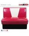 Banquette restaurant Diner Originale 110cm Rouge et Blanc - vue de face