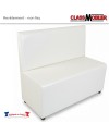 Banquette Restaurant - Blanc Simili grainé - Norme Non Feu M2 - vue de coté