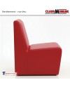 Chauffeuse 1 place - standard (H80xL45xP42 cm) simili cuir grainé rouge
