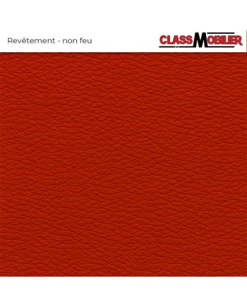 Revêtement simili cuir grainé rouge non feu M2