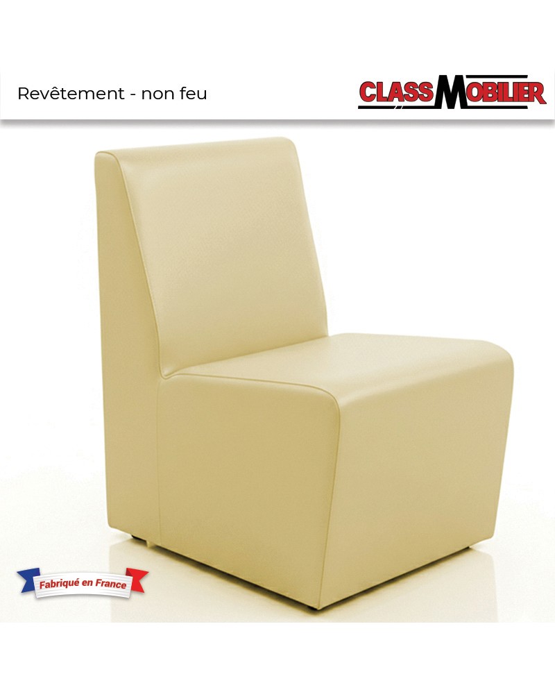 Chauffeuse 1 place - standard (H80xL45xP42 cm) - simili cuir grainé Or - revêtement non feu M2
