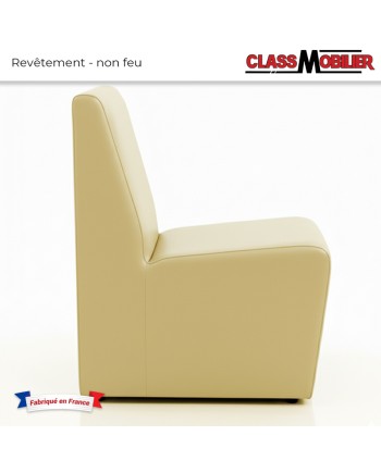 Chauffeuse 1 place - standard (H80xL45xP42 cm) - simili cuir grainé Or - revêtement non feu M2