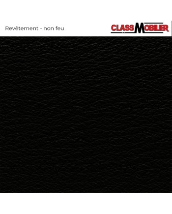 Chauffeuse d'angle 90° - Non Feu M2 - Simili Cuir Noir Grainé