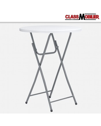 Table pliante réception COCKTAIL 80 - Hauteur 110 cm - Plateau polyéthylène