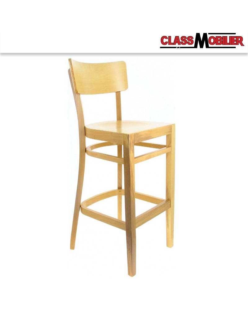 Chaise haute Bastia en Hêtre naturel - Hauteur 108 cm