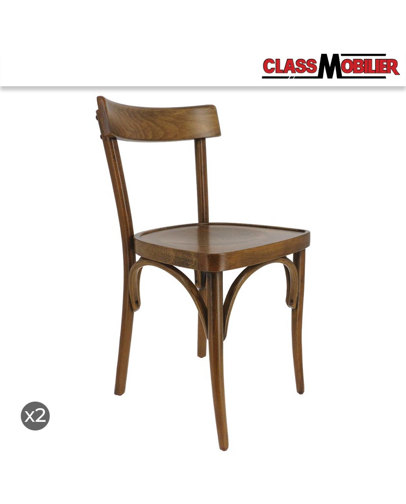 Chaise Andel en hêtre cérusé foncé - Lot de 2