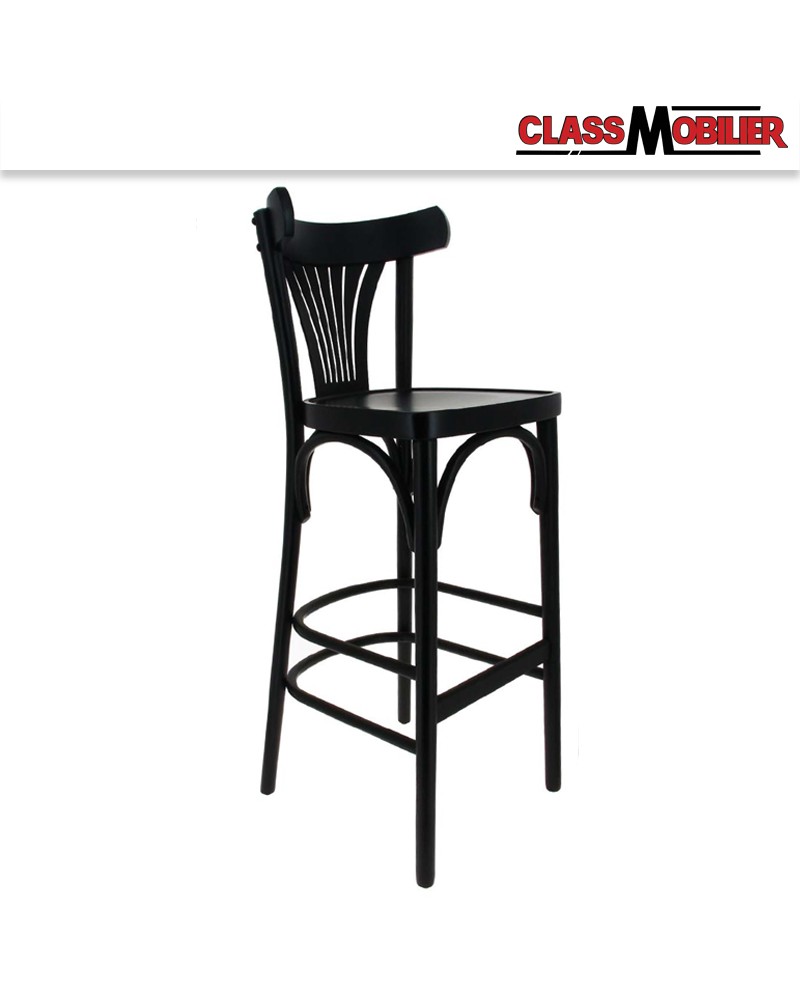 Chaise haute New Orleans en hêtre noir